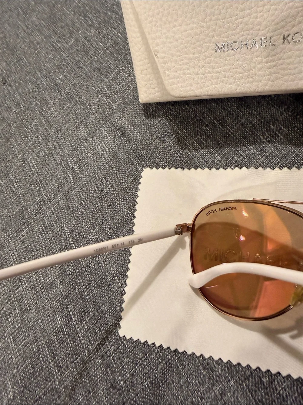 Michael Kors Aviator Sunglasses in Gold with Brown Lenses